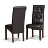 Cosmopolitan - Deluxe Tufted Parson Chair (Set of 2) - Tanners Brown