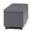 Cosmopolitan - Storage Ottoman - Stone Gray