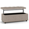 Hamilton - Lift Top Rectangular Storage Ottoman - Natural