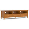 Warm Shaker - Low TV Media Stand - Light Brown