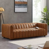 Elrosa - Channel Tufted Sofa - Brown