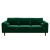 Amber - Mid-Century Modern Luxury Modern Velvet Sofa - Brown / Dark Green