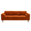 Amber - Mid-Century Modern Luxury Modern Velvet Sofa - Brown / Burnt Orange