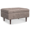 Shay - Mid Century Small Coffee Table Storage Ottoman - Gray