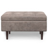 Shay - Mid Century Small Coffee Table Storage Ottoman - Gray