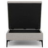 Rebecca - Coffee Table Storage Ottoman With Lift Up Lid - Gray