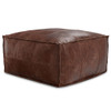 Sheffield - Coffee Table Pouf - Distressed Brown