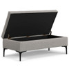 Rebecca - Large Coffee Table Storage Ottoman With Lift Up Lid - Gray