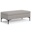 Rebecca - Large Coffee Table Storage Ottoman With Lift Up Lid - Gray
