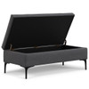 Rebecca - Multifunctional Large Coffee Table Storage Ottoman With Lift Up Lid - Gray