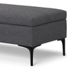 Rebecca - Multifunctional Large Coffee Table Storage Ottoman With Lift Up Lid - Gray