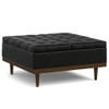 Mariah - Lift Top Table Storage Ottoman - Black