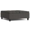 Harrison - Large Square Coffee Table Storage Ottoman - Ebony