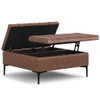 Laura - Lift Top Storage Ottoman - Brown
