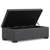 Gabbie - Rectangular Storage Ottoman - Gray