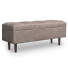 Shay - Mid Century Rectangular Storage Ottoman - Gray