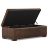 Gabbie - Rectangular Storage Upholstered Ottoman - Brown