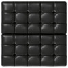 Harrison - Small Square Coffee Table Storage Ottoman - Black