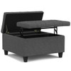 Harrison - Small Square Coffee Table Storage Ottoman - Gray
