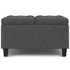 Harrison - Small Square Coffee Table Storage Ottoman - Gray