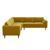 Amber - Velvet Corner Sectional Sofa - Yellow