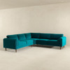 Amber - Velvet Corner Sectional Sofa - Teal
