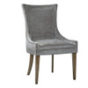 Elegant Design Comfortable Seating Dining Side Chair (Set of 2) - Dark Gray