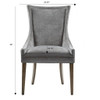 Elegant Design Comfortable Seating Dining Side Chair (Set of 2) - Dark Gray