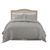 Upholstered Panel Headboard With Copper Nail Heads, Adjustable Height - Natural