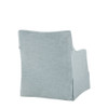 Modern Design London Skirted Swivel Chair With 360 Degree Rotation - Light Blue