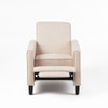 Linen Push Back Chair For Elegant Home - Light Beige