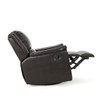 Glider Recliner With Swivel, Manual Reclining Chair - Brown