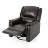 Glider Recliner With Swivel, Manual Reclining Chair - Brown