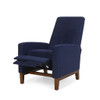 Wide Hand Manual Club Recliner - Navy Blue