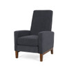 Wide Hand Manual Club Recliner - Charcoal