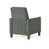 Linen Push Back Chair For Elegant Home - Dark Gray