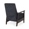 Wide Wood Hand Manual Club Recliner - Charcoal
