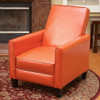 Recliner Push Back Chair For Elegant Home - Orange