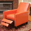 Recliner Push Back Chair For Elegant Home - Orange