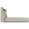 Queen Size Upholstered Platform Bed With A Hydraulic Storage System, LED And USB Charging (Without Mattress) - Natural