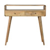 Curved Console Table - Oak
