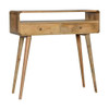 Curved Console Table - Oak