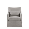 Skirted Swivel Chair Traditional Aesthetic - Gray