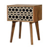 Inlay - Bone Scandi Bedside Table - Oak