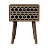 Inlay - Bone Scandi Bedside Table - Oak