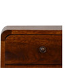 Mini Curved Nightstand - Beige Brown