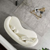 Drake - Japandi Style Curvy Sofa - Ivory White / White