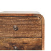 Mini Curved ed Nightstand - Brown Gray
