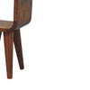 Extra Mini Minimalist Open Curved Bedside Table - Chestnut