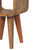 Extra Mini Minimalist Open Curved Bedside Table - Oak